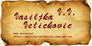 Vasiljka Veličković vizit kartica